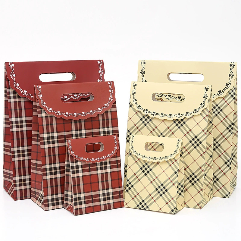 Бизнес Темно-Красный Нижний желтый шпалера мешок подарка тотализатор мешок подарка бумажный мешок обратно мешок подарка