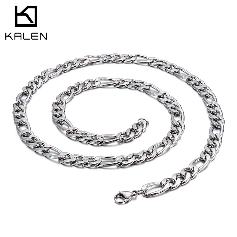 Цепь из нержавеющей стали, модное ожерелье подходит для мужчин и женщин, аксессуар в стиле хип-хоп, прямые продажи с завода, европейский стиль