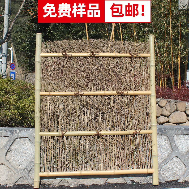 Landscape Engineering Bamboo Fence Bamboo Gate Homestay Farmhouse Partition Decorations Bamboo Fence Fence Simple Chinese Style Fence
