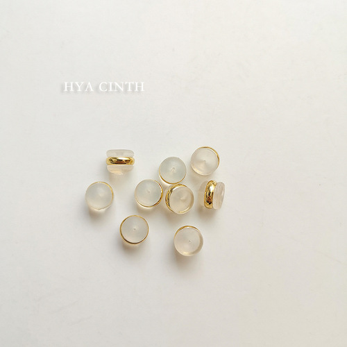 S925 Silver Needle Earplugs UFO Bullet Silicone Earplugs Earrings DIY Ear Accessories Mosquito Repellent Disc Ear Clips