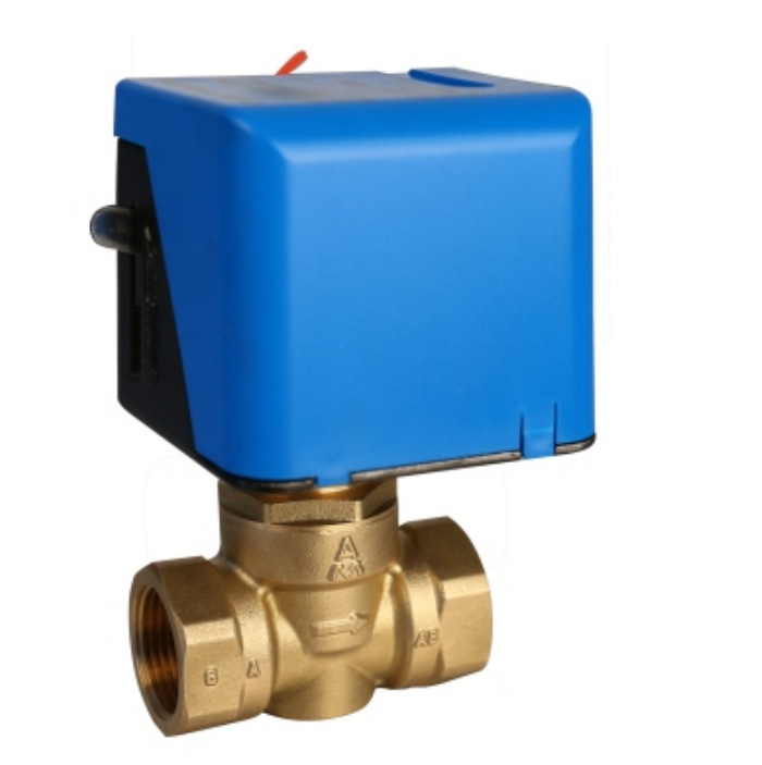 9716 黄铜电动二通阀(常开型）AQDF15L2