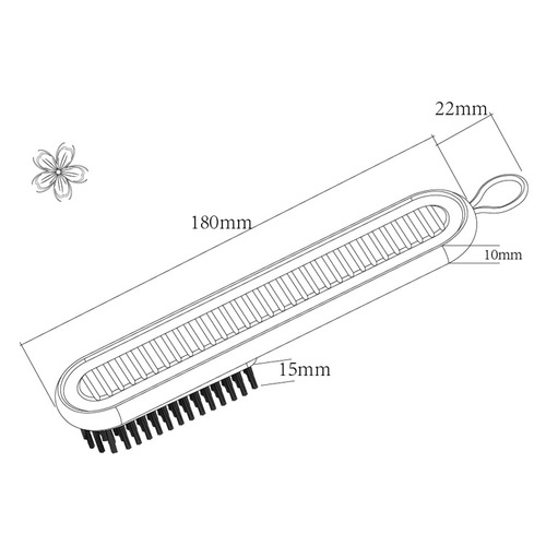 Creative household soft-bristled laundry brush, multi-functional plastic housework cleaning brush, shoe washing brush and clothes brush
