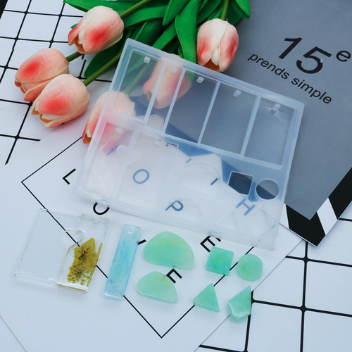 Handmade diy crystal glue tool set bracelet pendant jewelry silicone mold combination with drill bit