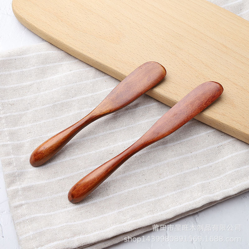 Cuchillo de mermelada de madera directo de fábrica Cuchillo de mantequilla chino Máscara de belleza Cuchillo espátula en stock Soporte al por mayor Letras
