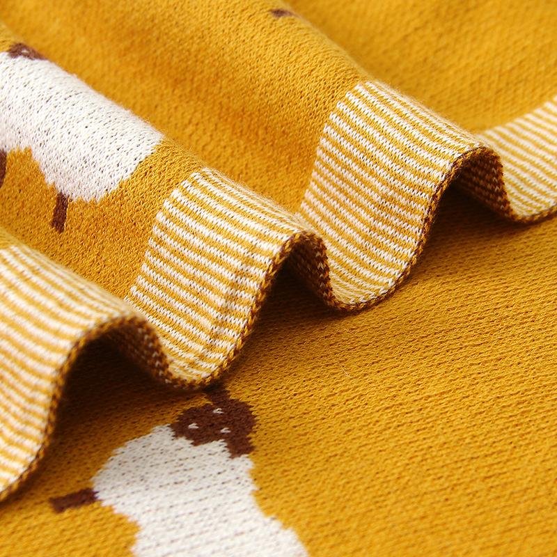 INS Venta caliente primavera y verano bebé manta de punto poco ovejas manta bebé edredón a prueba de viento