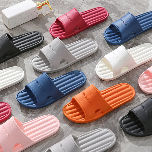 Summer Cool Slippers for Home Use, Women's Indoor Non-Slip Shower Slippers, Resin Soft Sole Couple's Bathroom Slippers for Men
