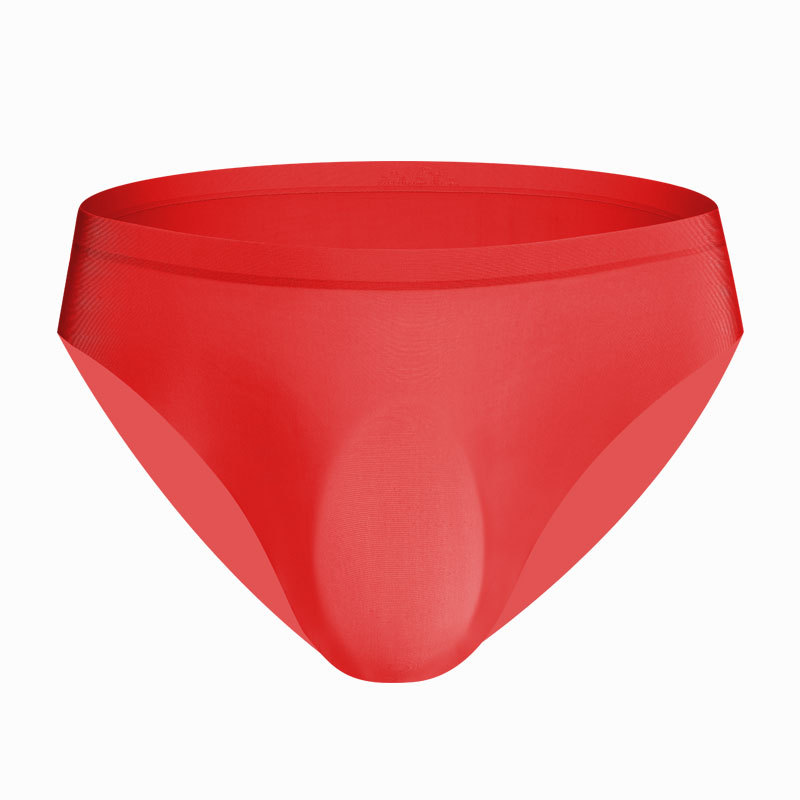 Fábrica al por mayor ropa interior de seda de hielo calzoncillos de hombre 3D mueren ropa interior de hombre de moda delgada transpirable de una pieza sin costuras