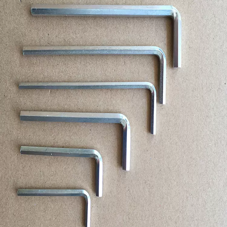 内六角扳手六角匙内六角螺丝刀 镀锌淬火L型扳手一次性内六角板手