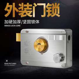 批发供应 锁爵外装门锁 老式木门超叶片防盗锁 不锈钢门锁铁门锁