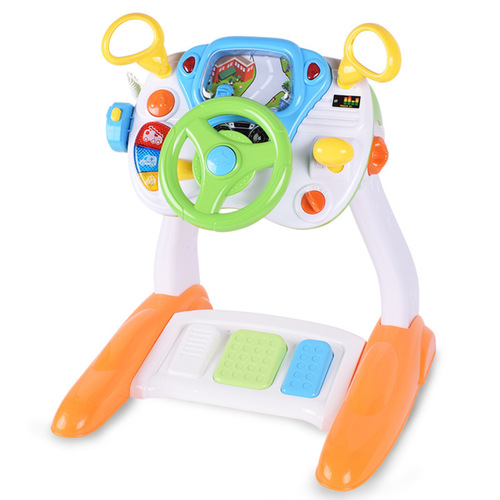 Baoli 1712 music simulation cab baby multi-function game table 1-3 years old enlightenment steering wheel learning table