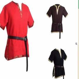 万圣节中世纪男款表演服cosplay中世纪服装角色扮演复古