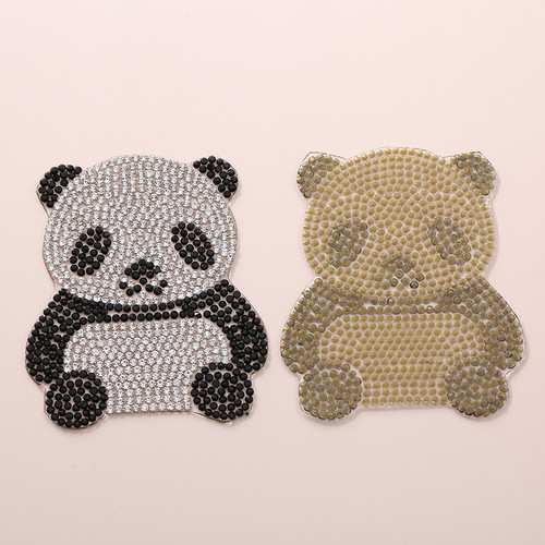 Manufacturer Cute Panda Clothing Patches Hot Diamonds Bags Clothing Accessories Creative Hot Diamonds Wholesale Cartoon Hot Diamonds Wholesale