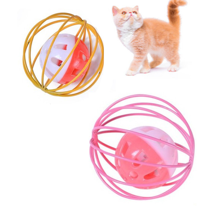 Cat Toy New Cage Pet Bell Ball Cat Toy Sound-Making Plastic Bite-Resistant Durable Fun Cat Teaser Cat Self-Entertainment