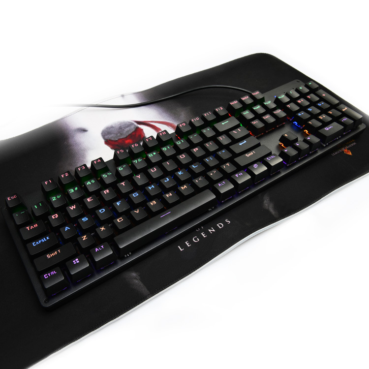 New special price impulse real mechanical keyboard 104 key full key conflict-free two-color injection key Amazon cross-border