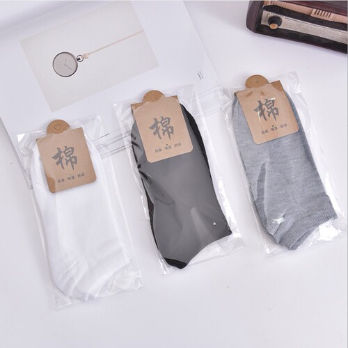 Foot bath gift socks polyester cotton playground disposable four seasons cheap socks black and white gray thin socks manufacturer wholesale