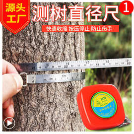 源头工厂批发树围尺不锈钢树经尺钢围尺2米卷尺胸径尺LOGO尺子