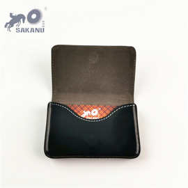 厂家直供大容量名片包仿皮创意名片盒磁吸卡片收纳盒名片夹加logo