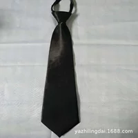 Черный галстук с молнией для взрослых, 8 см