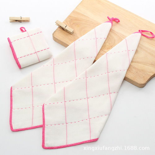 C kapok gauze dishwashing cloth new style non-stick, non-removing, thickened absorbent rag, housekeeping cleaning cloth packaged