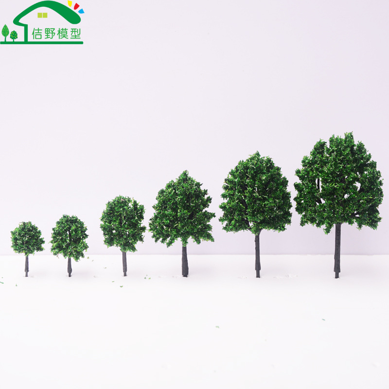 Source Factory Edificio Modelo de caja de arena Árbol pequeño Mini simulación Árbol de escena de micro paisaje Producto terminado Árbol de calle de plástico hecho a mano