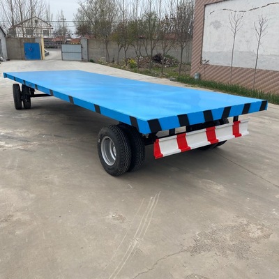 厂家 10吨重型工业厂区拉货四轮拖车机场物流大型 牵引式平板车