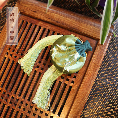 Qian Li Dragon Year Aromatherapy Sachet Empty Pouch Aromatherapy Bag Ancient Style Aromatherapy Car Suspension Chinese Knot Double Tassel Silk Brocade Edge