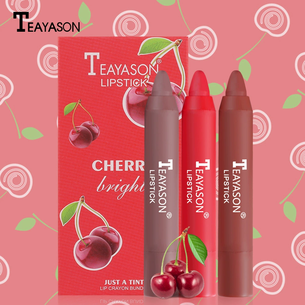 Набор карандашей для губ Lip Crayon Set Teayason, 3 шт. карандаши для помады и праймера, полупрозрачное нанесение, матовая отделка