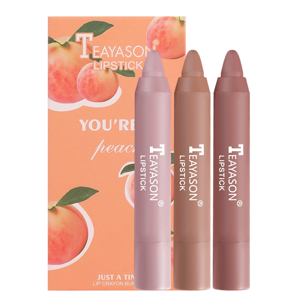 Набор карандашей для губ Lip Crayon Set Teayason, 3 шт. карандаши для помады и праймера, полупрозрачное нанесение, матовая отделка