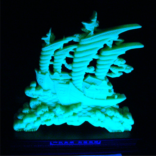 夜光厂家供应注塑高温高亮紫色夜光粉 蓝绿光水性包膜夜光粉