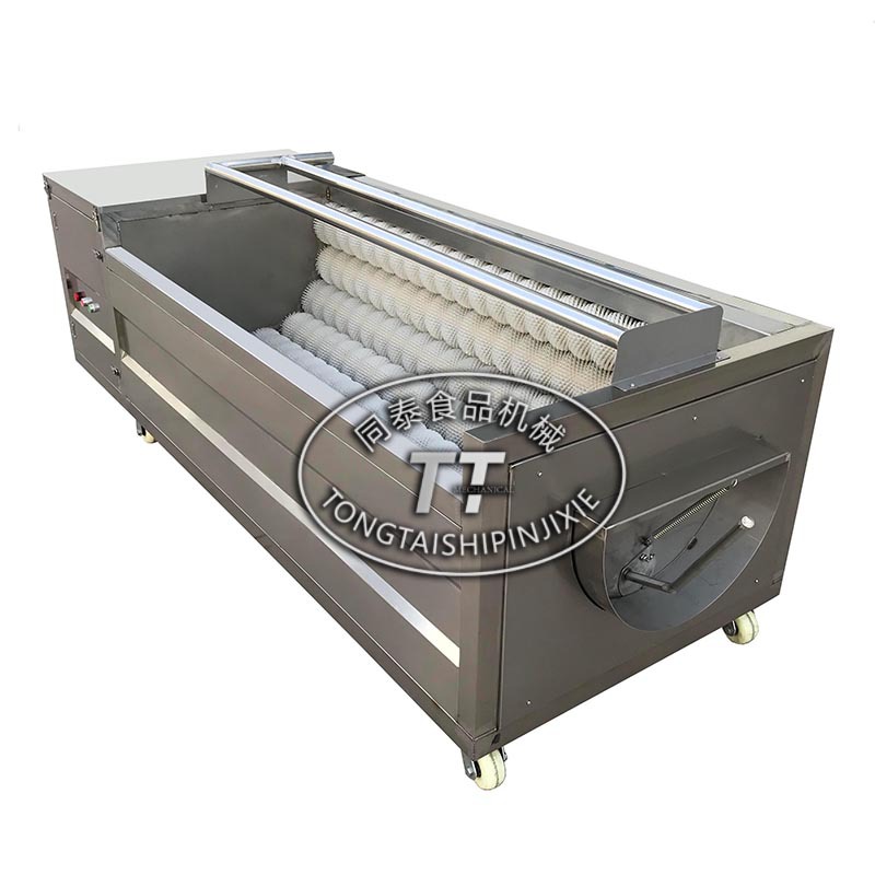 优质尼龙丝毛刷辊土豆、萝卜、红薯清洗机，清洗脱皮机设备