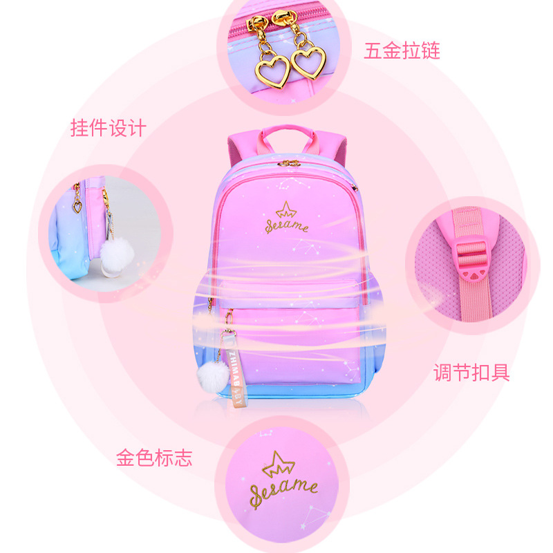 Sésamo bebé nuevo estudiante de la escuela primaria mochila dulce linda chica ligera impermeable los niños