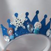 Children's cartoon blue cute headband, with snowflakes, with gem, dress up