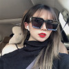 Retro square fashionable sunglasses, glasses solar-powered, European style, internet celebrity, fitted