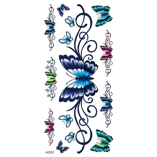 Eagle tattoo sticker, animal, flower, snake, text tattoo sticker, color printing, black and white, supply