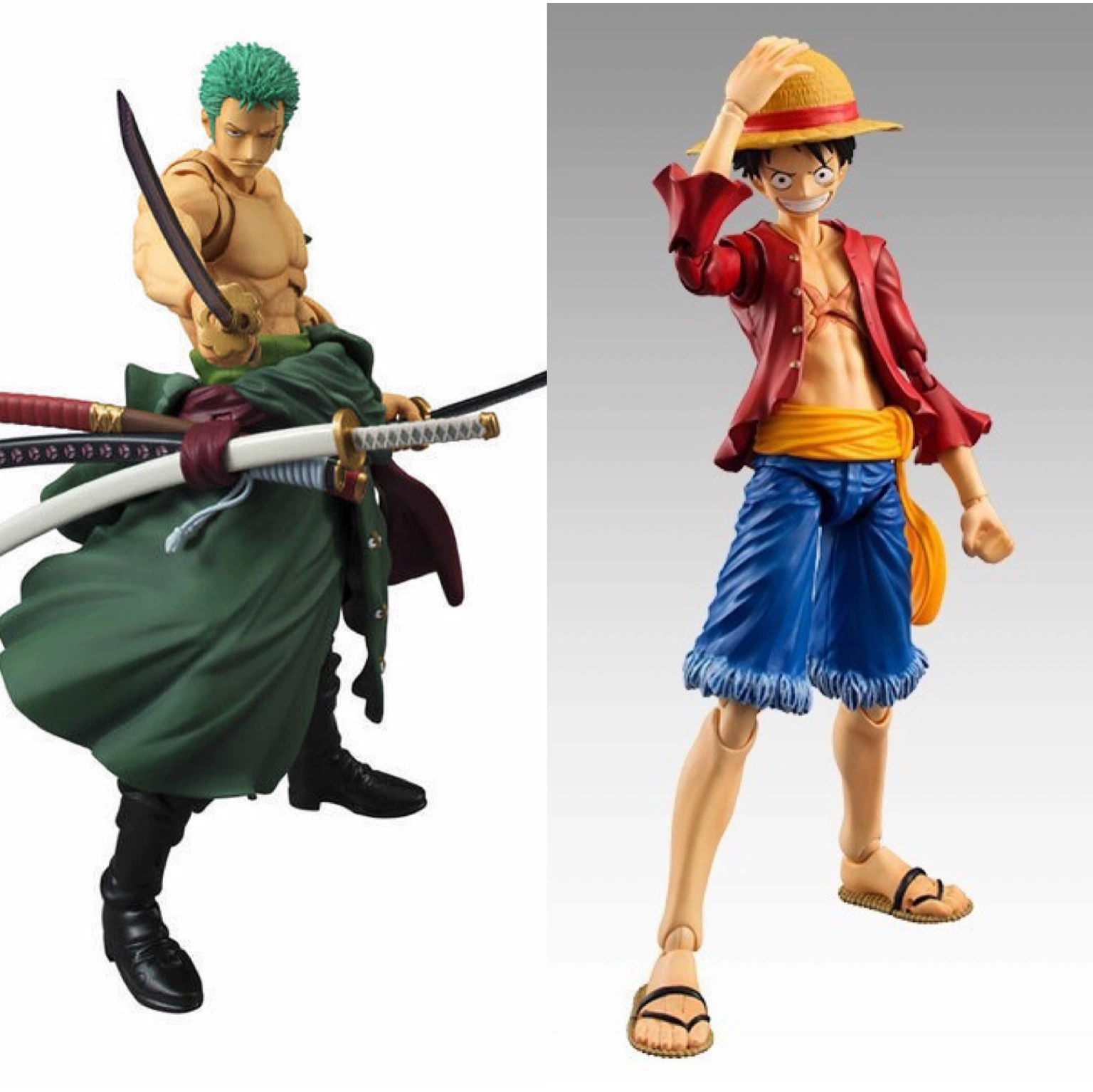 Фигура-акция (One Piece) Саурон и Луффи, подвижная PVC-модель, 13.7×8.7×25.3 см