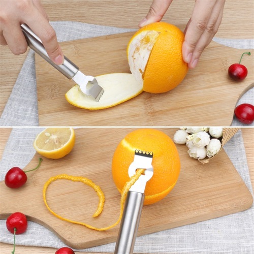 Stainless steel lemon peel grater, scraper, navel orange opener, grapefruit tea tool, orange peeling tool