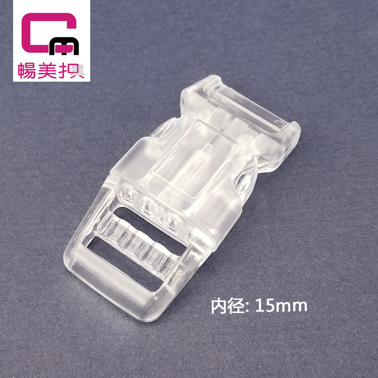 Fabricante de plástico de Dongguan PC transparente perro con collar de mascota 25mm doble ajuste de botón accesorios de bolsa image 6