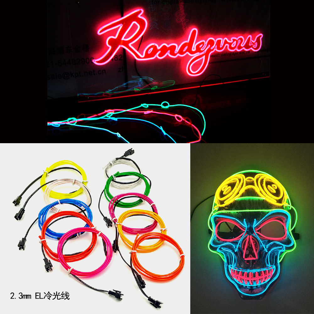 Etapa rendimiento el luz 2,3mm brillante luz fría atmósfera luz fluorescente danza Ropa Accesorios pantalla Luz