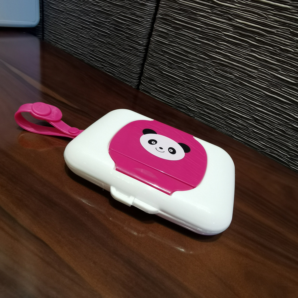 Panda portátil boca mano desinfección caja de pañuelos guía recuerdo bebé salón regalo
