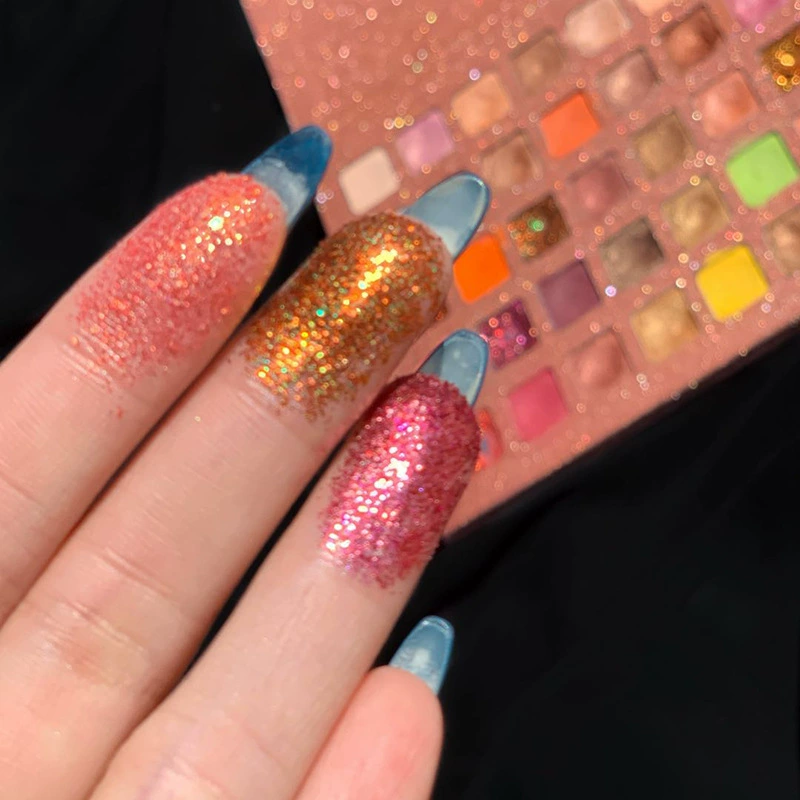 Палетка теней DIKALU 40 цветов, матовые и шиммерные с блестящими sequins, водостойкая формула