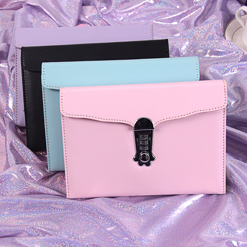 Boyao diario con cerradura contraseña libro grueso A5 Xiaoqing principiante cuenta libro estudiante Notebook Bloc de notas