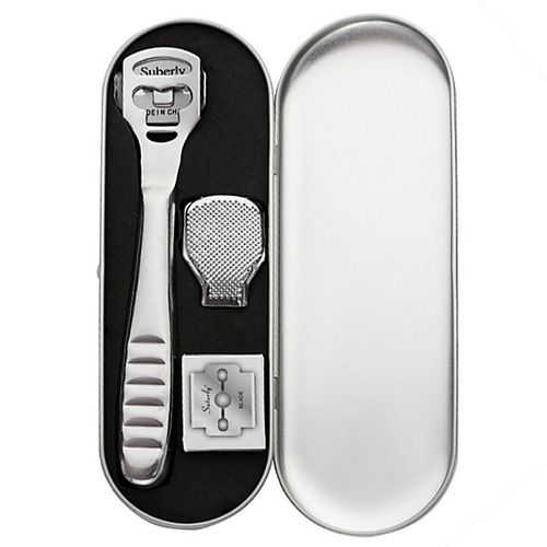 Cross-border stainless steel foot scraper, household dead skin peeling scraper, callus repairing foot rub, foot grinding stone, pedicure knife tool
