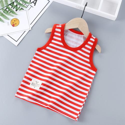 Children's vest pure cotton summer thin foreign trade children's clothing cartoon boys and girls sleeveless tops single piece suspenders wholesale