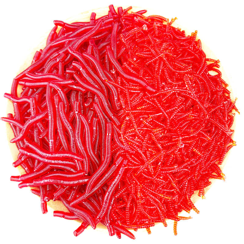 Fish lure bionic worm imitation red worm smell fishing silicone fake bait crucian carp, carp, grass carp bait manufacturer wholesale
