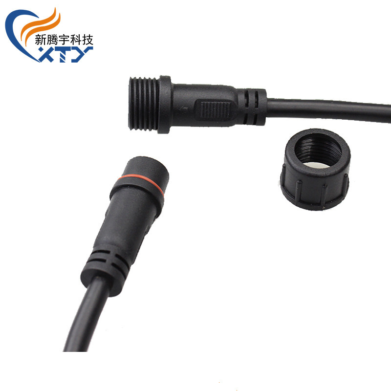 LED4芯防水线网线四芯公母对接插头电源线厂家直销av线材线控