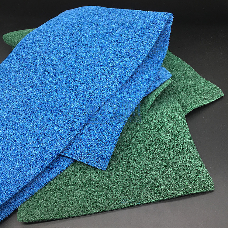 40ppi过滤海棉空气过滤网状海棉蓝色负离子分解净化海绵网材料