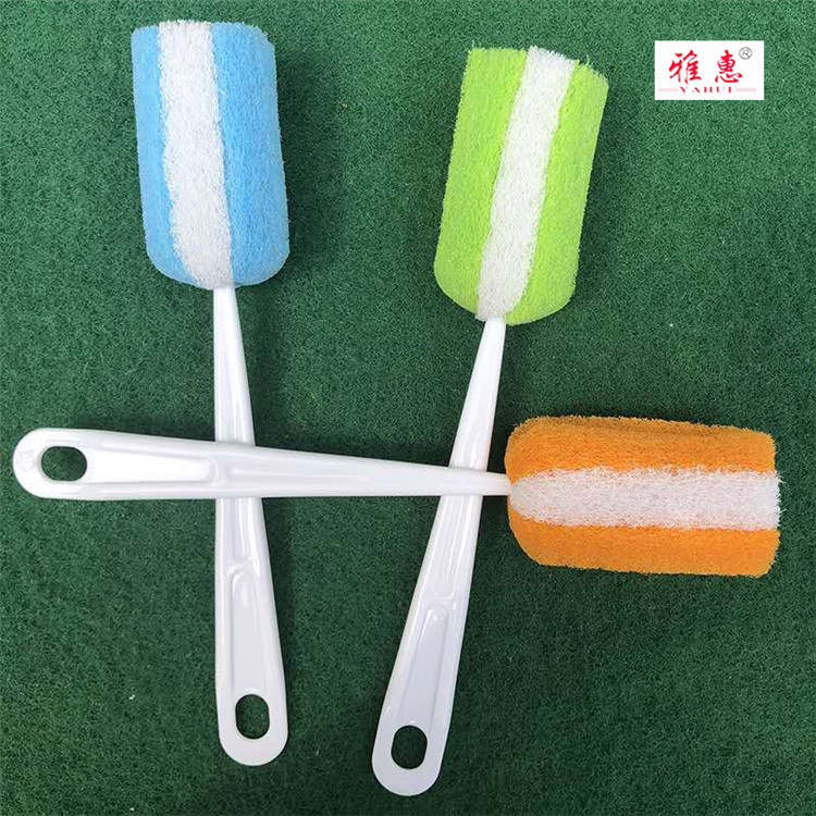 Household plastic long handle cup brush cup brush kitchen brush cup bottle brush cleaning brush scouring pad 2 yuan department store