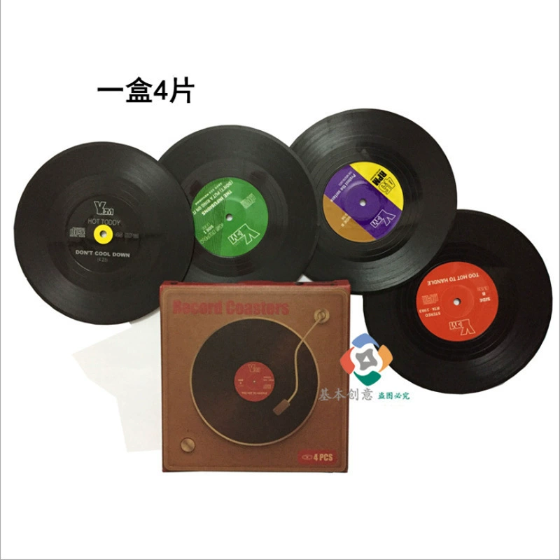 Продавцы виниловых дисков подстаканники ретро CD нескользящая теплоизоляционная подушка Ретро виниловые подставки под винил производитель