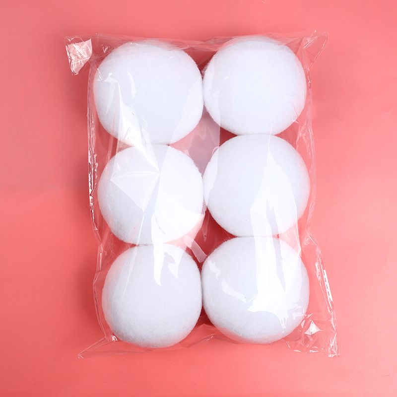 爆款 高温雪花打水仗毛球定制DIY彩色毛绒球玩具饰品丙纶毛球辅料