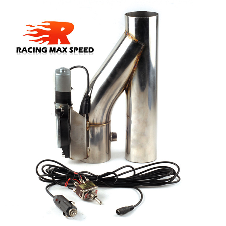 Cross-border 2.5,3-inch modified sound wave chimney system Y-type wire control manual control straight exhaust pipe tail throat